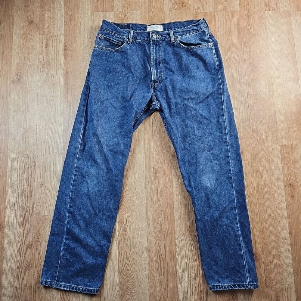 Vintage Levis 505 Jeans Mens 36x30 Blue Regular Fit Straight Leg Denim Pants Y2k